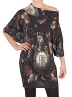 JOHN RICHMOND - BEDRUCKTES WOLL STRICK KLEID