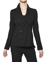 JOHN RICHMOND - PIN STRIPED MERINO WOOL FLANNEL JACKET