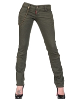 DSQUARED - STRETCH CHINO SLIM LOW WAIST JEANS