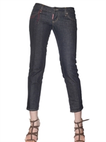 DSQUARED - SLIM CROPPED STRETCH DENIM JEANS