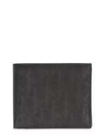 DIOR HOMME - COATED CANVAS LOGOED WALLET - BLACK