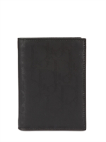 DIOR HOMME - COATED COTTON LOGO CREDIT CARD HOLDER - BLACK