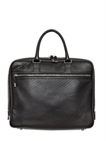 DIOR HOMME - LOGO JACQUARD CALFSKIN BRIEFCASE BAG
