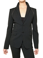 JEAN-PAUL GAULTIER - PIN STRIPED DOUBLE WOOL JACKET