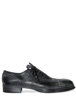 DOLCE & GABBANA - PAUL NEWMAN PERFORATED CAL LACE-UP SHOES