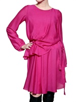 VANESSA BRUNO - CREPON RUFFLE DRESS