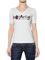DSQUARED - LOGO DRUCK LEICHTES JERSEY T-SHIRT