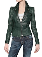 DSQUARED - CALFSKIN BIKER LEATHER JACKET