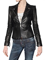 DSQUARED - CALFSKIN BIKER LEATHER JACKET