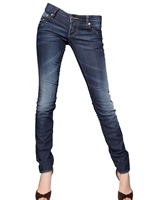 DSQUARED - WASHED SUPER SLIM STRETCH DENIM JEANS