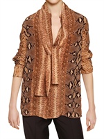 CHLOE' - SNAKE PRINT CREPE DE CHINE SHIRT