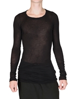 RICK OWENS - MINIRIBBED COTTON T-SHIRT