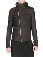 RICK OWENS - VEIL BABY CALF SCUBA LEATHER JACKET