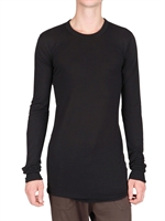 RICK OWENS - SILK VISCOSE JERSEY T-SHIRT