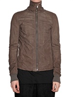 RICK OWENS - VEIL BABY CALF LEATHER JACKET