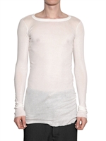RICK OWENS - MINIRIBBED COTTON T-SHIRT
