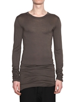 RICK OWENS - SILK VISCOSE JERSEY T-SHIRT