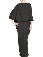 LANVIN - WASHED SILK CREPE LONG DRESS