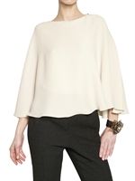 LANVIN - WASHED SEIDEN CREPE CAPE TOP