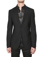 JOHN RICHMOND - NAPPA AND STRETCH WOOL CLOTH JACKET