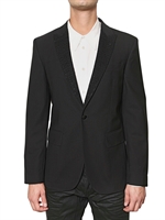 JOHN RICHMOND - STRASS COLLAR & STRETCH WOOL CLOTH JACKE