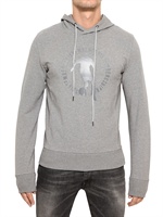BIKKEMBERGS - FELPA CON CAPPUCCIO IN COTONE STRETCH