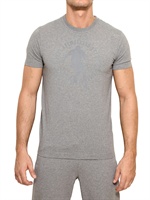 BIKKEMBERGS - LARGE PUPINO LOGO STRETCH COTTON T-SHIRT