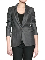 JO NO FUI - MELANGE WOOL FLANNEL JACKET