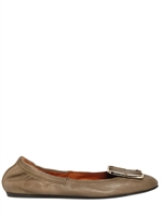 LANVIN - CALFSKIN METAL FRAME BALLERINA FLATS