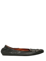 LANVIN - CALFSKIN METAL FRAME BALLERINA FLATS