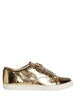 LANVIN - CRACKLED METALLIC CALF SNEAKERS