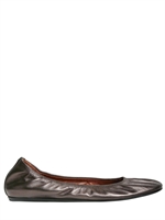LANVIN - METALLIC CALF BALLERINA FLATS