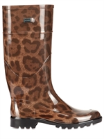DOLCE & GABBANA - RUBBER LEOPARD PRINT BOOTS