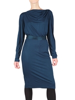 LANVIN - DRAPPIERTES VISKOSE JERSEY KLEID