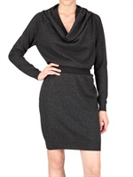 LANVIN - DRAPIERTES WOLL STRICK KLEID