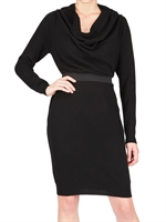 LANVIN - DRAPIERTES WOLL STRICK KLEID