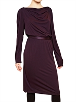 LANVIN - DRAPPIERTES VISKOSE JERSEY KLEID
