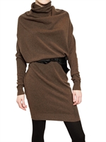 LANVIN - DRAPIERTES WOLL STRICK KLEID
