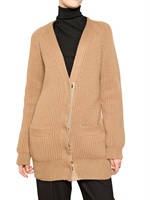 LANVIN - CAMEL KNIT CARDIGAN SWEATER