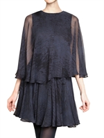 GIAMBATTISTA VALLI - ASTRAKHAN DRUCK SEIDEN GEORGETTE KLEID