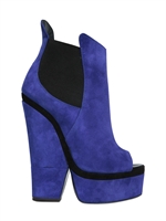 GIUSEPPE ZANOTTI - 150MM SUEDE OPEN TOE LOW BOOTS