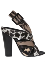 GIUSEPPE ZANOTTI - 115MM PRINTED PONY SKIN SANDALS