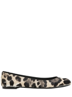 GIUSEPPE ZANOTTI - LEOPARD PRINT PONYSKIN BALLERINA FLATS