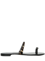 GIUSEPPE ZANOTTI - PONY SKIN RING THONG FLATS