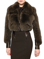 GIVENCHY - FOX AND CALFSKIN SHORT FUR COAT