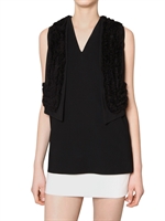 GIVENCHY - STRETCH CADY MIT RÜSCHEN WESTE KLEID