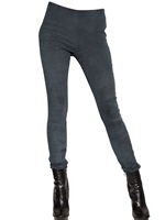 HAIDER ACKERMANN - STRETCH SUEDE LAMBSKIN LEGGINGS