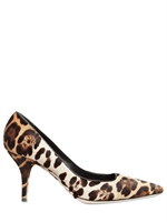 DOLCE & GABBANA - 70MM LEOPARD PRINT PONY PUMPS