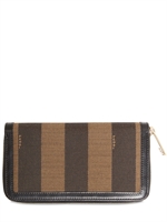 FENDI - PORTAFOGLIO CON PIQUE CON ZIP - MARRONE
