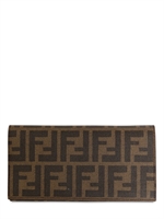 FENDI - PORTAFOGLIO CON STAMPA JACQUARD LOGO - MARRONE